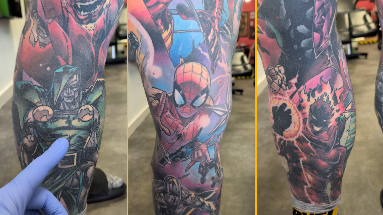 Video thumbnail for Most tattoos of Marvel characters