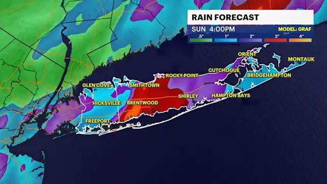 Video thumbnail for STORM WATCH: Flash flooding is expected this morning on Long Island; Here's the timing