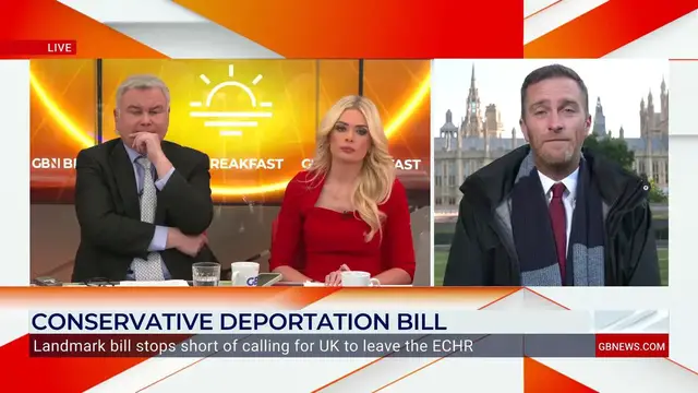 Video thumbnail for WATCH: Tory MP hit with BRUTAL GB News grilling over Deportation Bill - 'You are falling short!'