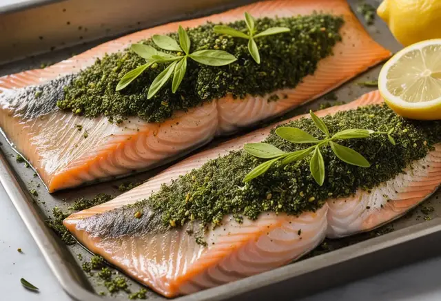 Video thumbnail for Herb-Crusted Rainbow Trout