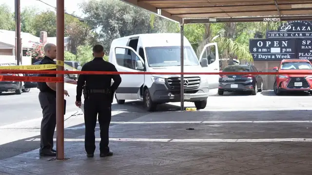 Video thumbnail for US, Los Angeles: North Hollywood Man Shot Mutiple Times At Car Wash Suspect Arrested.
