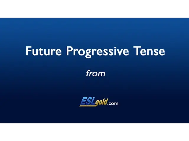 Video thumbnail for Free English Lessons:  Future Progressive Tense