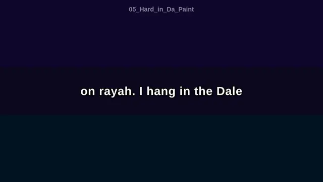 Video thumbnail for Karaoke W/ Lyrics: Hard in Da Paint | ARTificial Originals - not Tyler