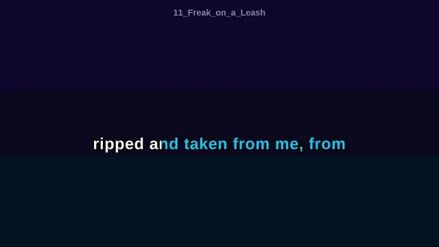 Video thumbnail for Karaoke W/ Lyrics: Freak on a Leash | ARTificial Originals - not Tyler