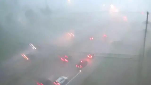 Video thumbnail for US: Powerful Wind Gust Flips Car On Ohio Interstate During Severe Storm.