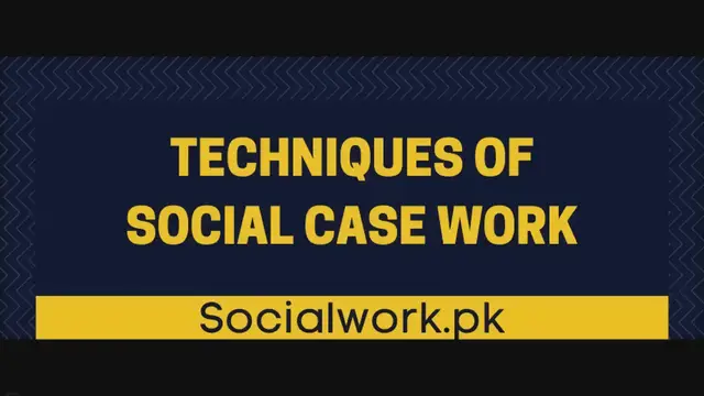Video thumbnail for Techniques of social case work