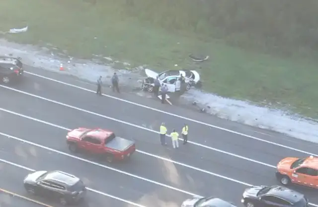 Video thumbnail for Overturned vehicle crash backs up traffic for miles on Garden State Parkway in Clark
