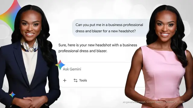 'Video thumbnail for As AI headshots surge, photographers fight to keep authenticity in focus'