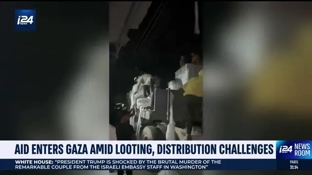 Video thumbnail for Aide enters Gaza amid looting, distribution challenges