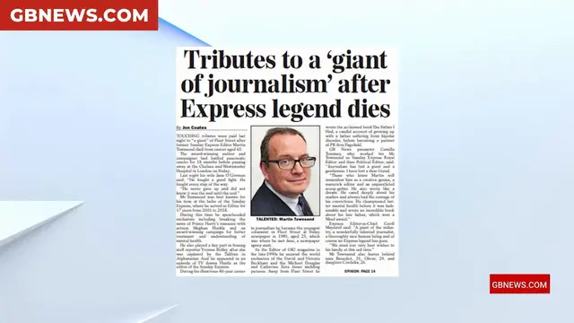 'Video thumbnail for 'He was a maverick' - Camilla Tominey pays heartfelt tribute to friend and mentor on GB News'