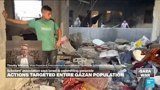 'Video thumbnail for Israel is committing genocide in Gaza, scholars' association says'
