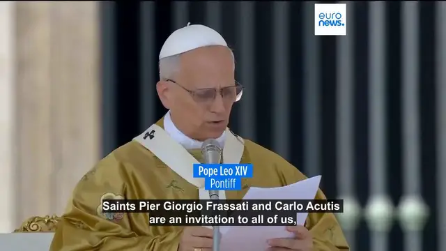 'Video thumbnail for Pope Leo XIV declares first two saints of his pontificate'