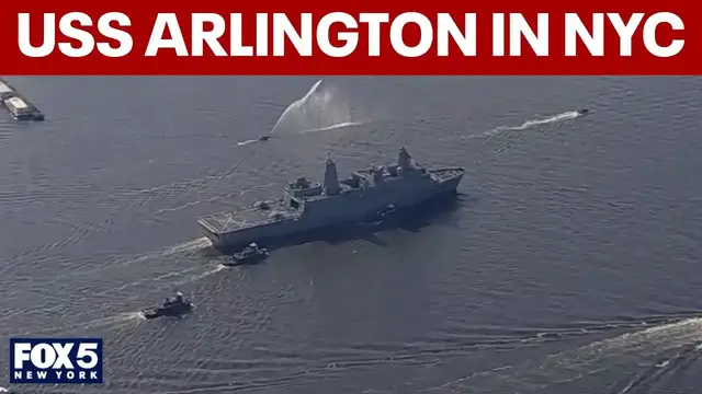Video thumbnail for USS Arlington arrives in NYC