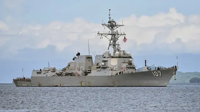 'Video thumbnail for US warship docks in Caribbean as Trump eyes strikes on Venezuela, Colombia'