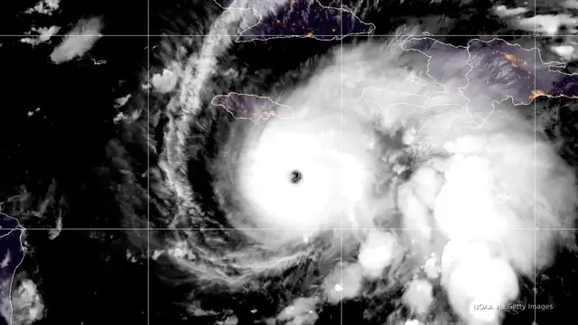 'Video thumbnail for Hurricane Melissa churns toward Jamaica as Category 5 storm'
