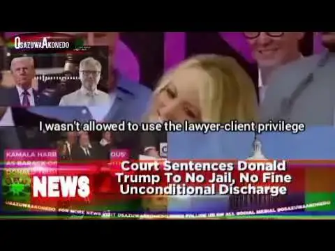 Video thumbnail for Court Sentences Donald Trump To No Jail, No Fine Unconditional Discharge