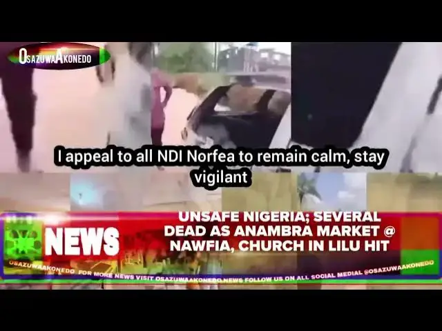 Video thumbnail for Unsafe Nigeria; Several Dead As Anambra Market @ Nawfia, Church In Lilu Hit