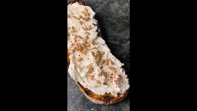 Video thumbnail for Whipped Feta and Yogurt Toasts #shorts