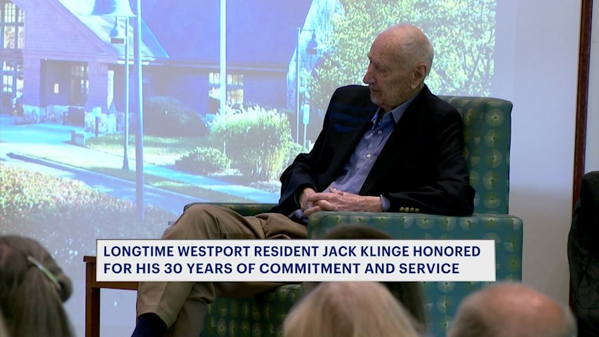 Video thumbnail for Longtime Westport resident honored for his commitment and service