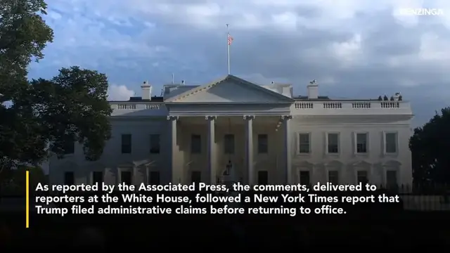 'Video thumbnail for Trump Says Justice Department Owes Him A 'Lot Of Money' And He Could Donate Or Use It For Ballroom Project'