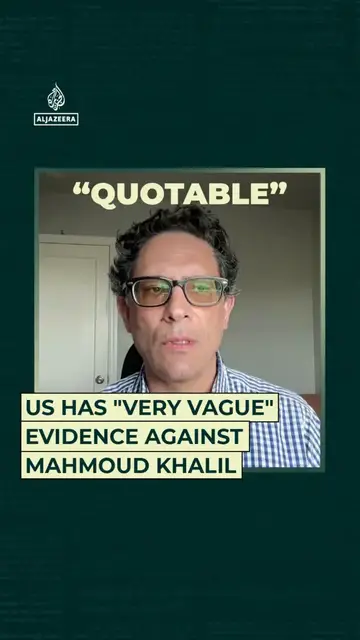 'Video thumbnail for US has “very vague” evidence against Mahmoud Khalil'