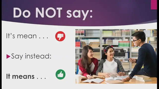 Video thumbnail for Speak English Correctly:  It means . . .
