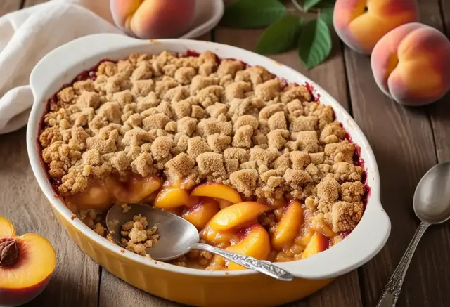 Video thumbnail for Peach Crumble Recipe