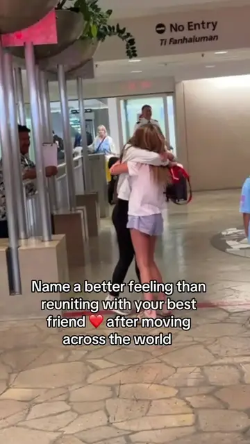 Video thumbnail for Emotional Airport Reunion between Long Distance Best Friends