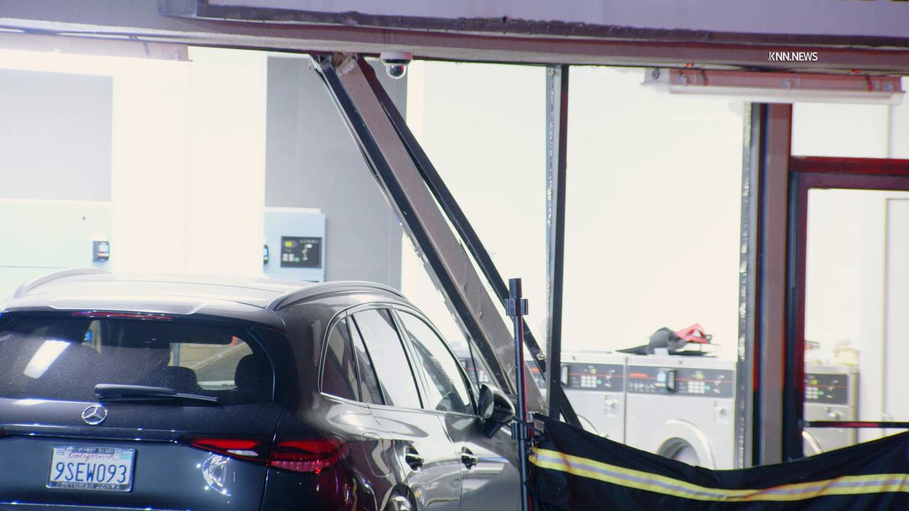 Video thumbnail for US, Los Angeles: Manhattan Beach 1 Killed Following Crash Into Laundromat.