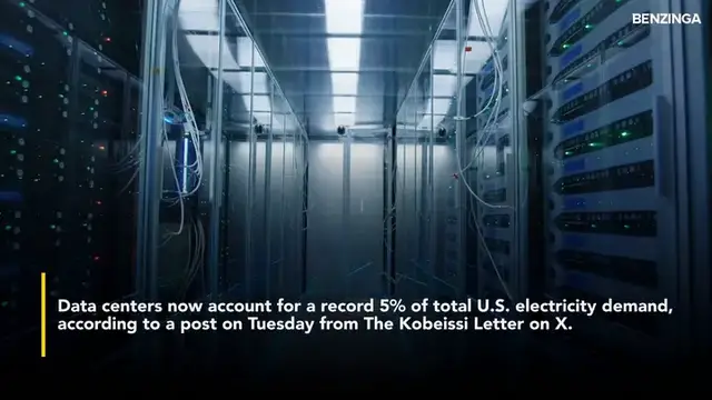 'Video thumbnail for Data Centers Now Consume 5% Of US Power, Set To Double As $6.7 Trillion Buildout Sparks Grid Concerns'