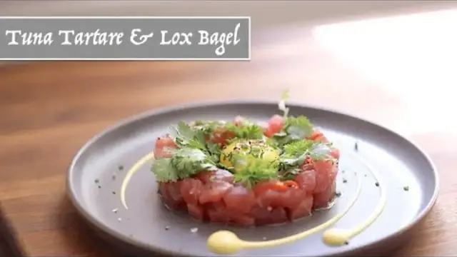 'Video thumbnail for Tuna Tartare & Lox Bagel'