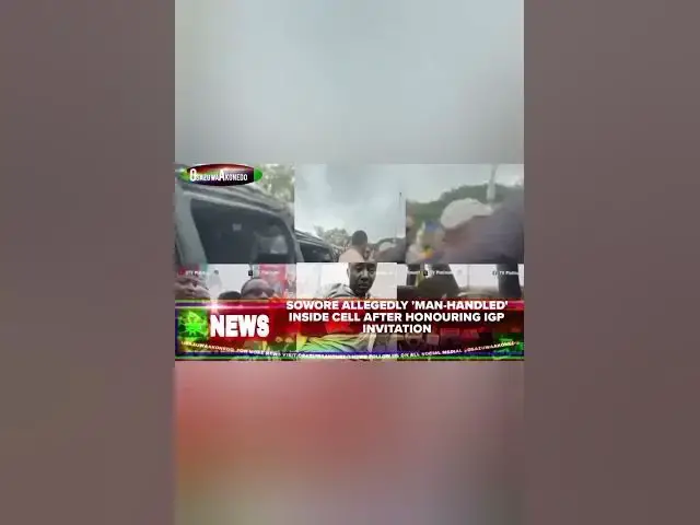 Video thumbnail for Sowore Allegedly 'Man-handled' Inside Cell After Honouring IGP Invitation