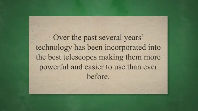 Video thumbnail for Requirements for a Good Telescopes