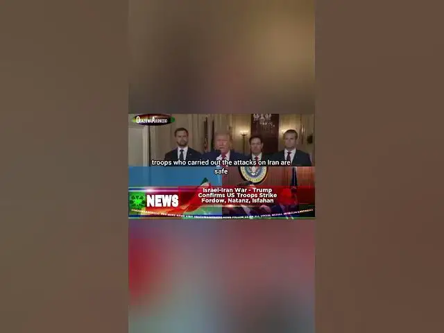 Video thumbnail for Israel-Iran War - Trump Confirms US Troops Strike Fordow, Natanz, Isfahan