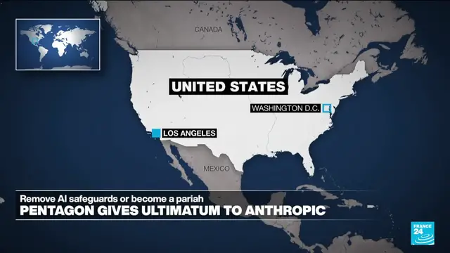 Video thumbnail for Anthropic CEO says AI company 'cannot in good conscience accede' to Pentagon's demands