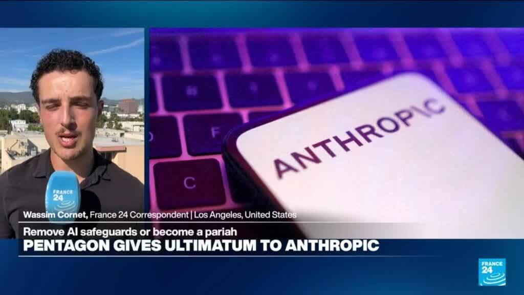 Video thumbnail for Anthropic CEO says AI company 'cannot in good conscience accede' to Pentagon's demands