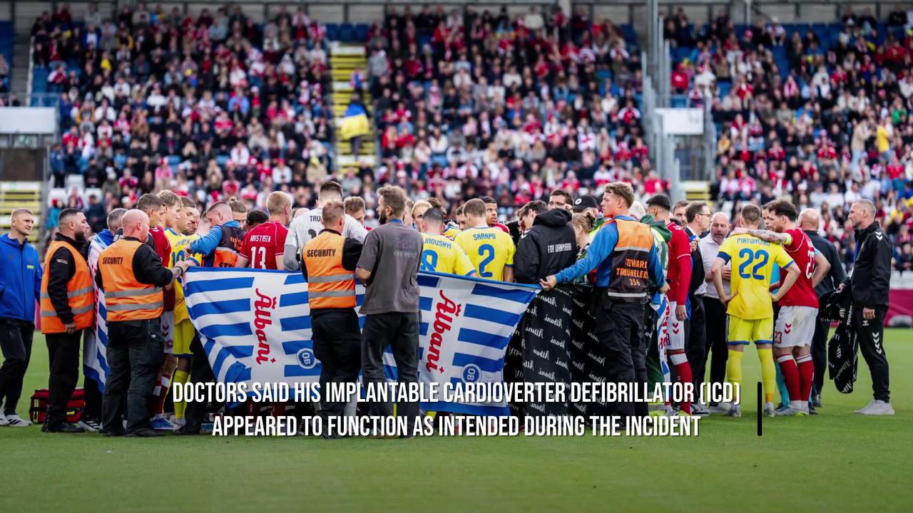 Video thumbnail for Eriksen Conscious After Collapsing During Denmark Friendly.