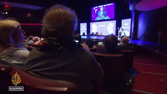'Video thumbnail for National Arab American convention: Hundreds gather in hope for Gaza'