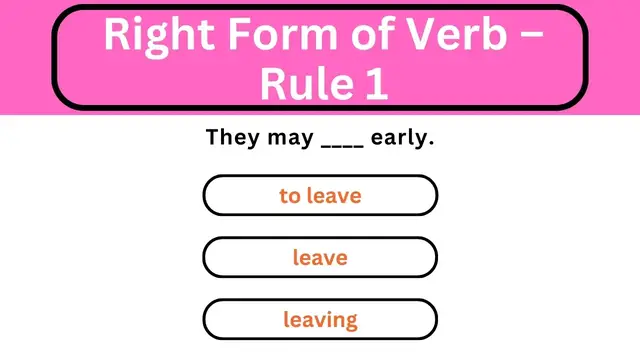 'Video thumbnail for English Grammar Practice || Right Form of Verb – Rule 1 || English Grammar Test'
