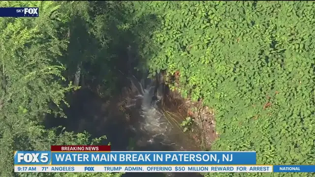 'Video thumbnail for Large water main break in Paterson, NJ'