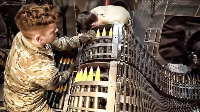 Video thumbnail for U.S. Air Force AC-130W Stinger II Mission Over Syria