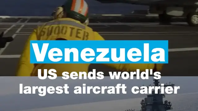 Video thumbnail for Venezuela: Tensions rise as US sends world's largest aircraft carrier