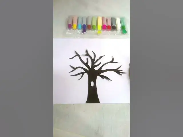 Video thumbnail for watercolor art easy | Tree Painting tutorial #shorts