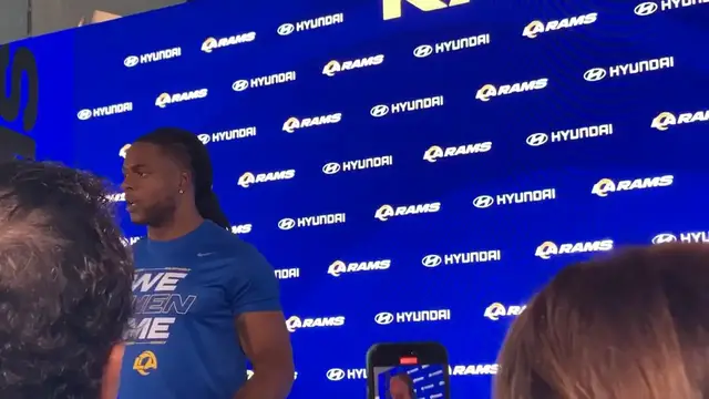 Video thumbnail for Los Angeles Rams WR Davante Adams On Returning From Injury, Struggles, Playoff Experience