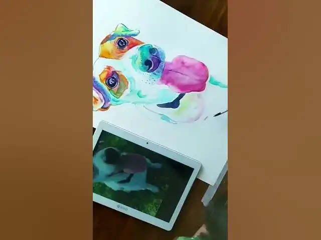 Video thumbnail for Easy watercolor painting #shorts