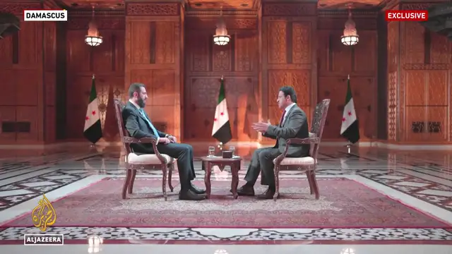 Video thumbnail for Syria’s al-Sharaa rules out Lebanon intervention, open to security deal with Israel