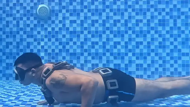 Video thumbnail for Most Underwater Push Ups with a Single Breath