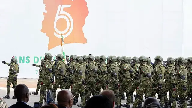 'Video thumbnail for Ivory Coast marks 65th independence anniversary with military parade'
