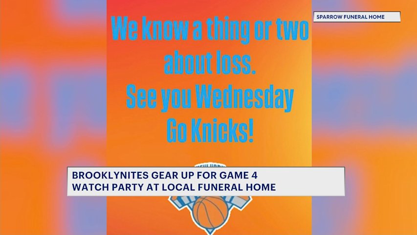 Video thumbnail for Knicks fans hope to lay championship fears to rest at funeral home watch party