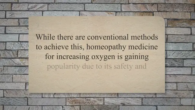 'Video thumbnail for Homeopathy Medicine for Increasing Oxygen'